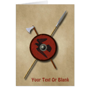 Viking Raven Shield and Weapons