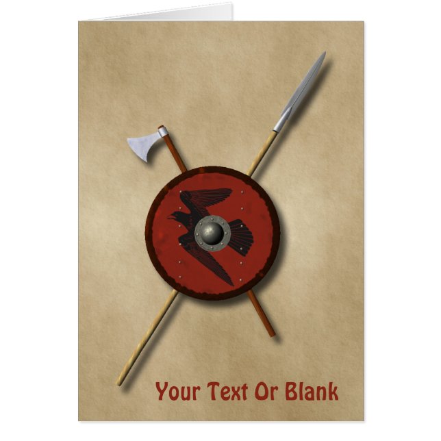 Viking Raven Shield and Weapons (Voorkant)