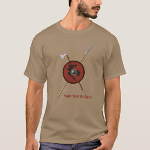 Viking Raven Shield and Weapons T-shirt