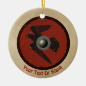 Viking Raven Shield Keramisch Ornament (Voorkant)