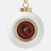 Viking Raven Shield Keramische Bal Ornament (Voorkant)