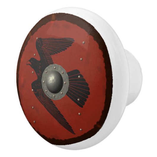 Viking Raven Shield Keramische Knop (Rechts)