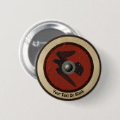 Viking Raven Shield Ronde Button 5,7 Cm (Voorkant /achterkant)