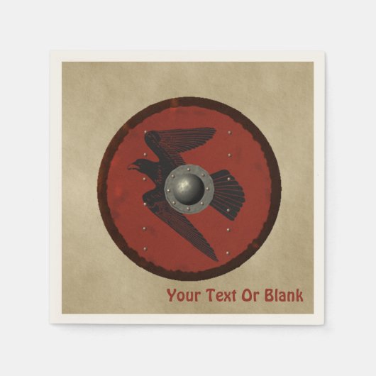 Viking Raven Shield Servet (Voorkant)