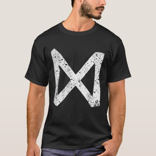 Viking Rune Dagaz - Runen Futhark Noordse mytholog T-shirt (Voorkant)