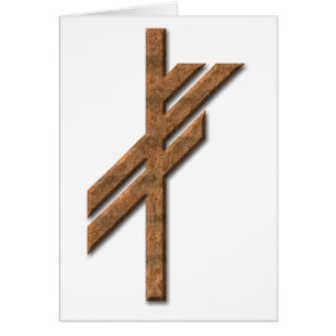 Viking rune - geluk - roest