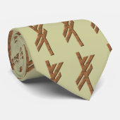 Viking rune - geluk - roest stropdas (Opgerold)