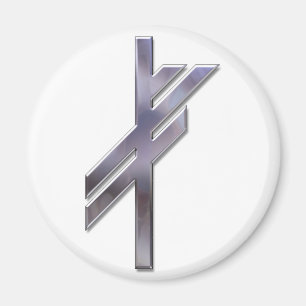Viking Rune-luck-Silver Magneet