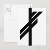 Viking Rune - Luck - zwart Briefkaart (Voorkant / Achterkant)