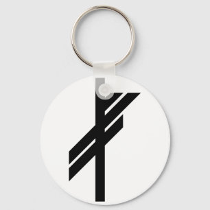 Viking Rune - Luck - zwart Sleutelhanger