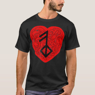 Viking Rune Symbol voor liefdesoude Norse Runic Hi T-shirt
