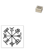 Viking Rune Symbool "Vier hoeken van de Hemel" Ste Rubberstempel (Gestempeld)
