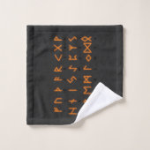 Viking Runic Alphabet Bad Handdoek (Wasdoekje)