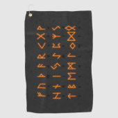 Viking Runic Alphabet Golfhanddoek (Voorkant)