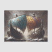 Viking Sails Clash Decoupage Tissuepapier (Voorkant)