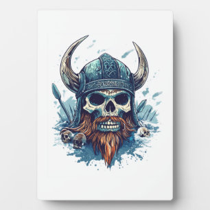 Viking Schedel Berserker Fotoplaat