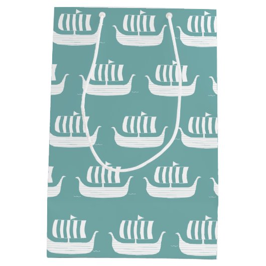 Viking schepen giftzak medium cadeauzakje (Achterkant)