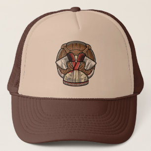 Viking Schild Cartoon Logo Trucker Pet