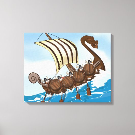 Viking-schip Canvas Afdruk (Voorkant)