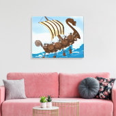 Viking-schip Canvas Afdruk (Insitu (Woonkamer))