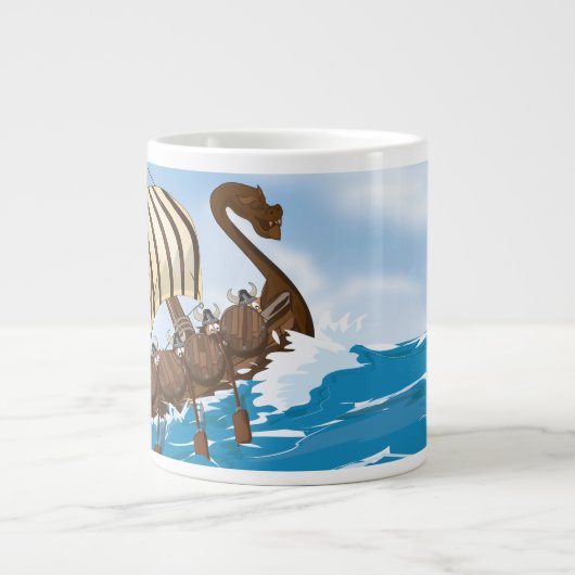 Viking schip extra grote beker (Voorkant)