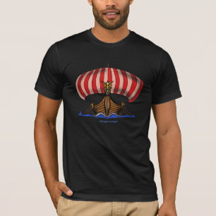 Viking-schip met cool t-shirt