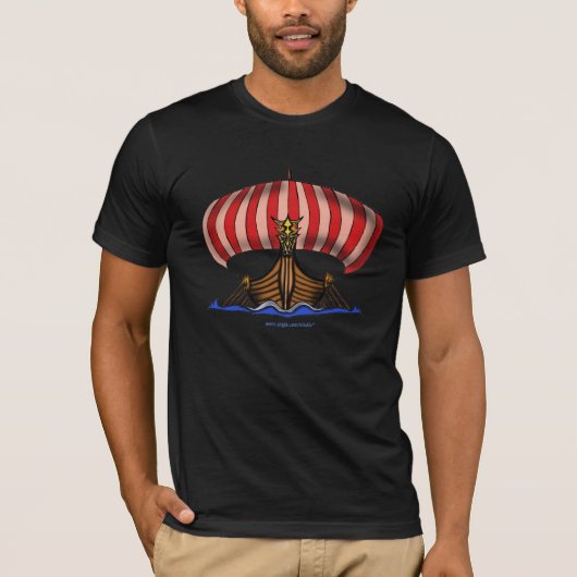 Viking-schip met cool t-shirt (Voorkant)