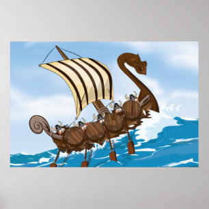 Viking schip poster