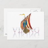 Viking schip reflecteert op mysterieus water briefkaart (Voorkant / Achterkant)