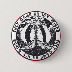 Viking Schip Scandinavische Geschiedenis Ontwerp Ronde Button 5,7 Cm