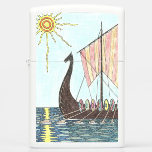 VIKING SCHIP Zippo Aansteker