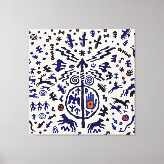 Viking Shaman Ritual Talisman Canvas Afdruk (Voorkant)