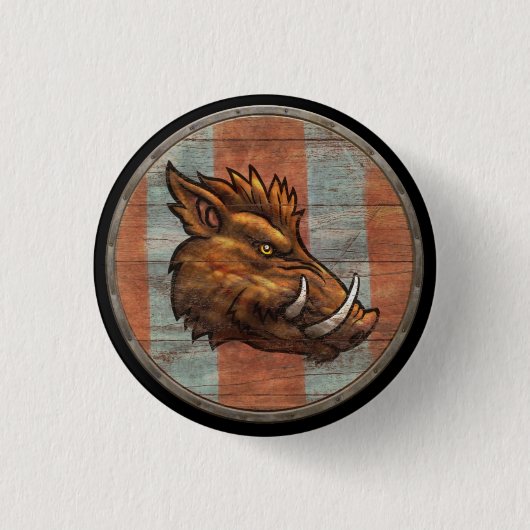 Viking Shield Button - Boar (Voorkant)