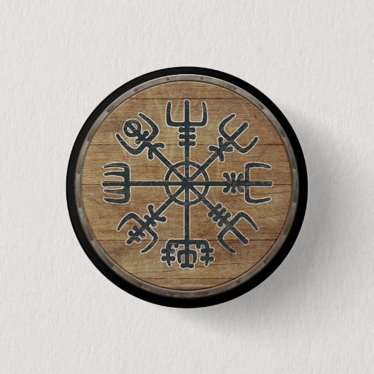 Viking Shield Button - Vegvísir (Voorkant)