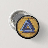 Viking Shield Emblem - Valknut Ronde Button 3,2 Cm (Voorkant /achterkant)