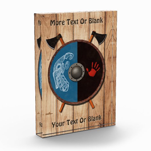 Viking Shield en bijlen Fotoblokken (Links)