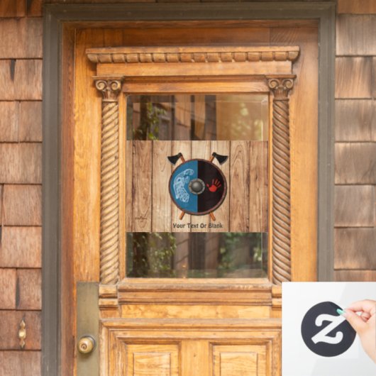 Viking Shield en bijlen Raamsticker (Huis Deur)