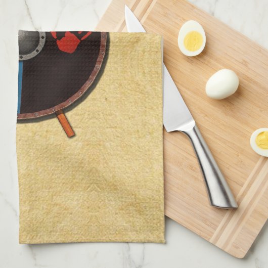 Viking Shield en bijlen Theedoek (Quarter Fold)