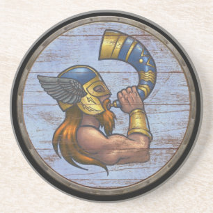 Viking Shield - Heimdallr Zandsteen Onderzetter