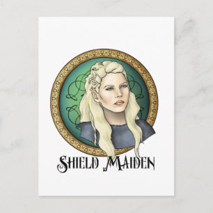 Viking Shield Maiden Briefkaart