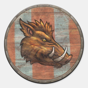 Viking Shield Sticker - Zwijnen