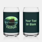 Viking Ship and Northern Lights Blikvorm Glas (Voorkant)