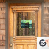 Viking Ship and Northern Lights Card Raamsticker (Huis Deur)