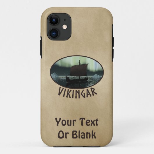 Viking Ship and Northern Lights Case-Mate iPhone Case (Achterkant)