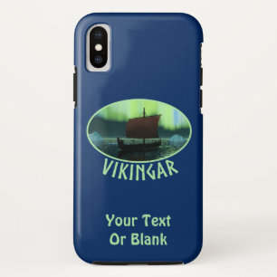 Viking Ship and Northern Lights iPhone XS Hoesje