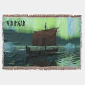 Viking Ship and Northern Lights Deken (Voorkant)