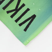 Viking Ship and Northern Lights Fleece Deken (Hoek)