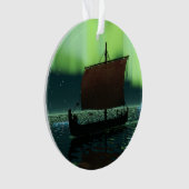 Viking Ship and Northern Lights Ornament (voorkant)