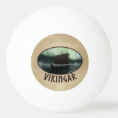 Viking Ship and Northern Lights Pingpongballen (Voorkant)