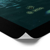 Viking Ship and Northern Lights Poster (Hoek)